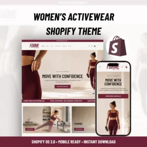 Women’s Activewear Shopify Theme Fitness & Athleisure Clothing Store Template Mobile Ready OS 2.0